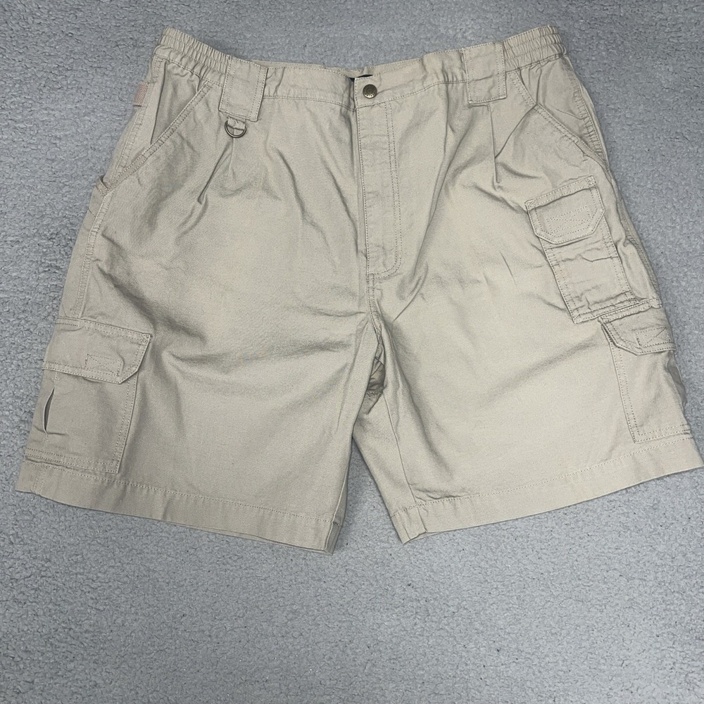 5.11 Tactical Series Shorts Men's 42x8.5 Beige Cargo Pockets Canvas Utility Work